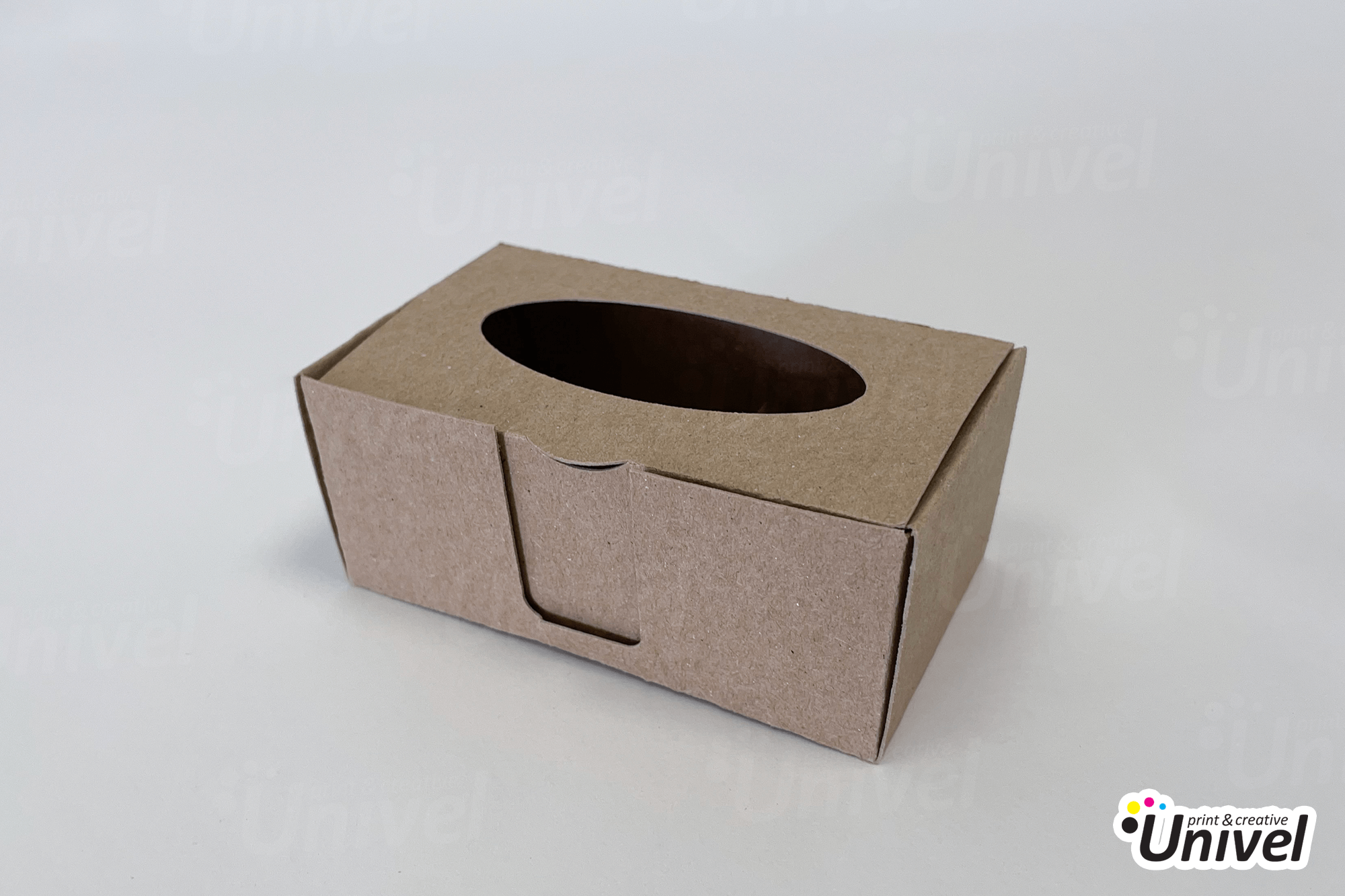 Univel 2021 - Krabice a obaly na mieru - zložená krabica na vizitky z lepenky